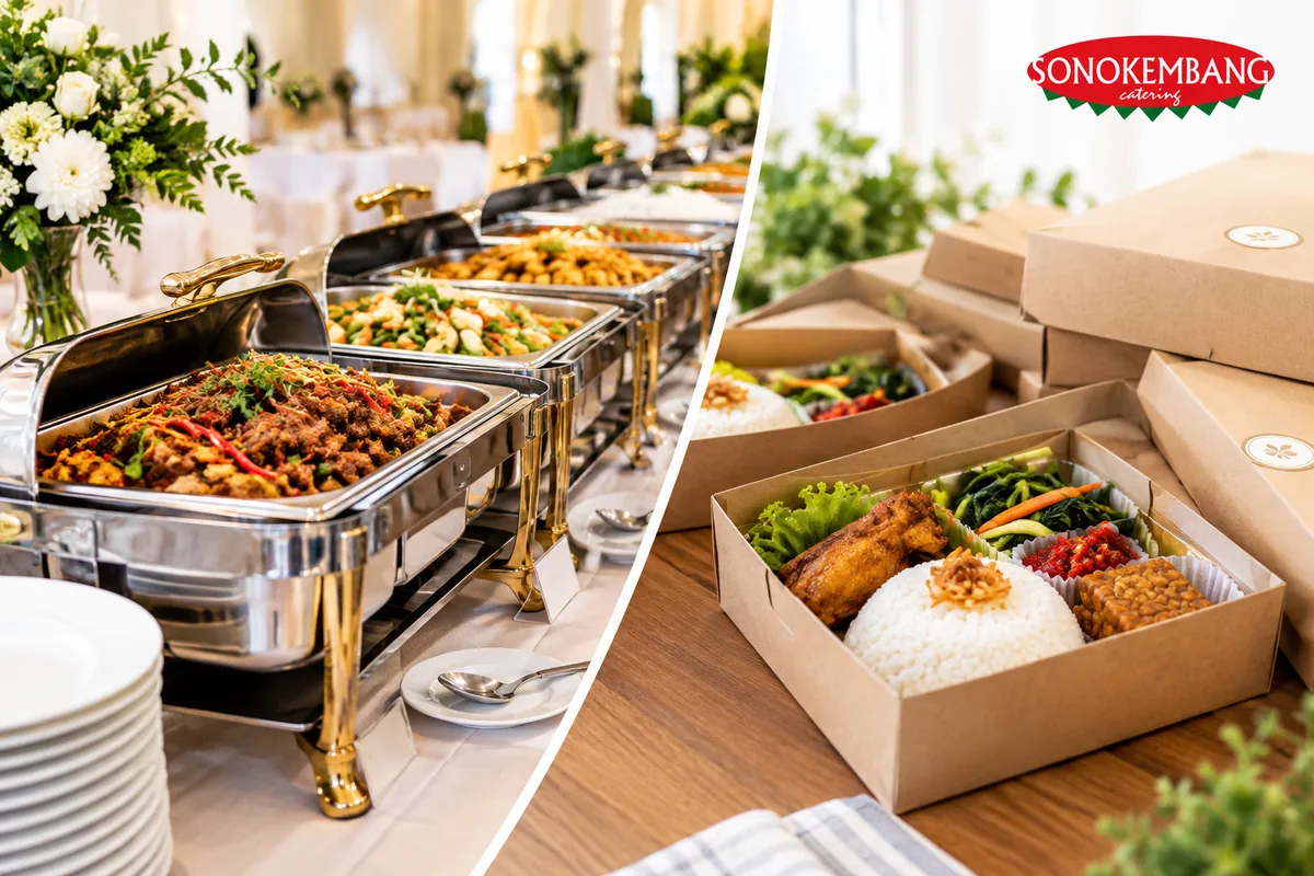 catering prasmanan Surabaya vs nasi kotak
