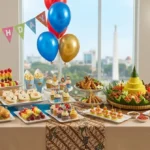 catering ulang tahun Surabaya - tumpeng, kue, dan aneka hidangan pesta